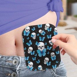 Rnyleeg Colostomy Bag Cover for Women 1 Pack Skull Butterfly Pattern Ostomy Pouch Covers with Closure Reusable Ostomy Supplies for Ileostomy Stoma Care