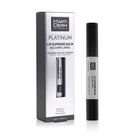 MartiDerm Platinum Lip Supreme Balm Balsamo Labial Voluminiza, rellena y redefine los labios. Proteoglicanos + Hialuronic+. Volumen, brillo y labios lisos al momento - 4.5 ml