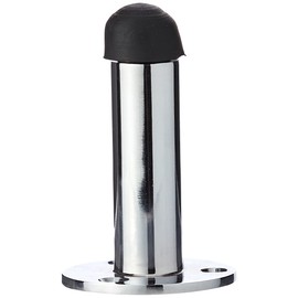 Merriway® BH01664 63mm (2.1/2 inch) Projecting Wall Mounted Pillar Door Stop - Chrome Plated