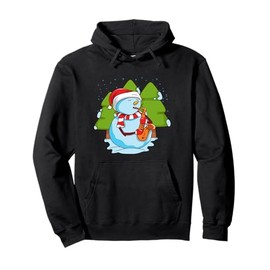 Saxophone Player Jazz Snowman Sax Music Snow Day Holiday Pullover Hoodie