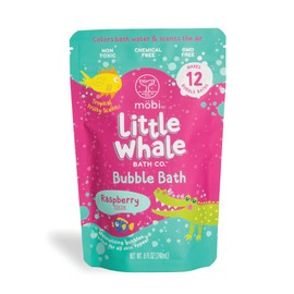 Mobi Little Whale Bubble Bath - Makes 12 Bubble Baths, Moisturizing Bubbles, for All Skin Types, Non Toxic, Chemical Free, GMO Free - 8 Fl Oz