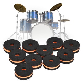 Tomotato 10 Pcs Cymbal Stand Felt Washer Cymbal Felt Pad 35mm Black Orange Cymbal Protection Sleeve Replacement Part Cymbal Replacement Accessories