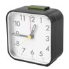 Small Clock Black Alarm Silent Minimalistic Design Snooze with Backlight