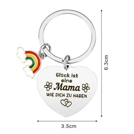 JINYJIA Mum Gift Keychain, Birthday Gifts for Mother, Mother's Day Keychain, Gifts for Mom, Gifts for Women, Mother's Day Gifts, Gift Ideas for Mom and Wife, silver