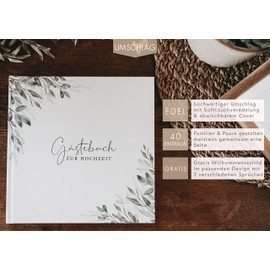 luftundliebe Wedding Guest Book with Questions to Fill In, Guest Book, Wedding Guest Book, Vintage, Photo Book, Wedding - Eu