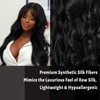 FABÉLLE 26Inch Body Wave Natural Black 13×6 Lace Front Wigs