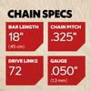 Oregon M72 SpeedCut Chainsaw Chain 3-Pack for 18-Inch Bar -72