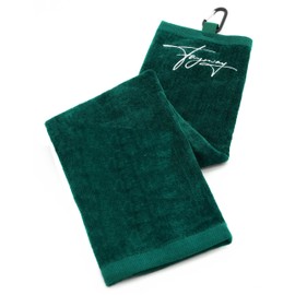 Fayrway Golf Towel Dark Green – High-Quality Cotton Golf Towel with Carabiner for Hanging