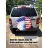 Spare Tire Cover, Wheel Cover with American Flag Eagle Waterproof