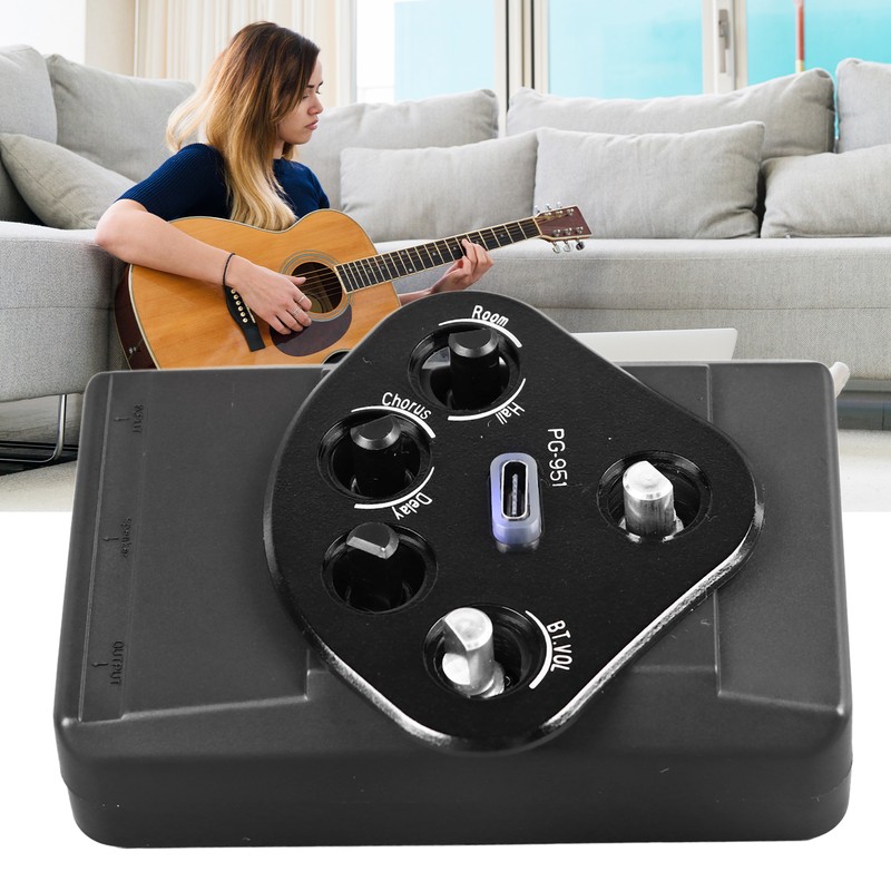 Acoustic Guitar Pickup Electric Soundhole Pickup with Bluetooth Vibration Damping