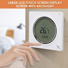 Digitaler Thermostat, Raumthermostat mit LCD-Bildschirm, 16A Elektrische Thermostat Heizkörper Fußbodenheizung mit Speicherfunktion für Raumtemperaturkontrolle