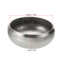 PATIKIL Pipe End Cap,1Pcs 316 Stainless Steel Tube End Cap Round Fitting Cap 48mm / 1 11/32inch OD Weld Pipe Cover for Plumbing HVAC Food Wine