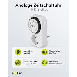 Goobay Timer Analogue, White