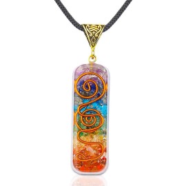 Art Canvas Mart 7 Chakra Healing Pendant Necklace AND Chakra Lava Bracelet Set for women & men