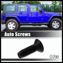 Hihaha 8pcs Auto Screws for Jeep Wrangler CJ7 YJ TJ 1976-2006 Fasteners Windshield Frame Hinge Tailgates Screw Door Bolts Mirror Window Hinges Nuts Torx Screw Durable Material
