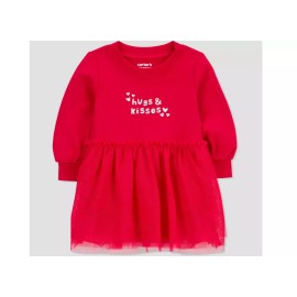 Carter's Just One You Hugs & Kisses Red Tutu Dress One Piece Bodysuit 6M