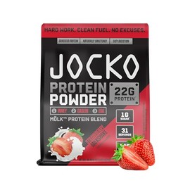Jocko Fuel Jocko Fuel M?lk Whey Protein Powder 22g Low Sugar Monk Fruit Blend - Muscle Recovery & Growth, Packaging May Vary (31 Servings, Strawberry Milkshake)