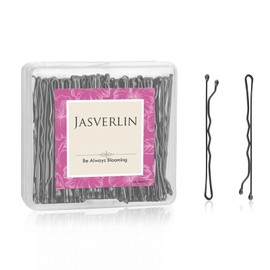 JASVERLIN Horquillas para el pelo, color negro, grandes, grandes, decorativas, a prueba de deslizamiento, fijación, firme, horquilla para el pelo, accesorios para peinar a granel 2 3/8 pulgadas, 100 unidades