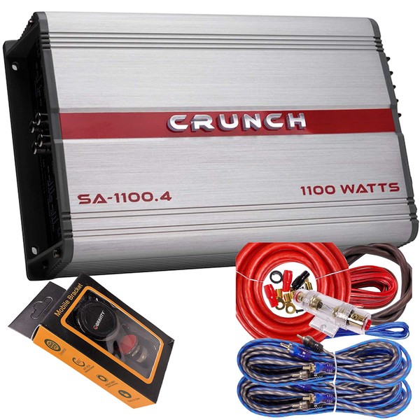 Crunch SA-1100.4 Smash Series 1,100-Watt 4-Channel Class AB Amp Car