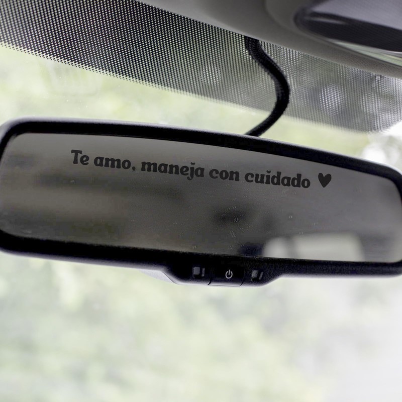 3pz Adesivi per Specchietto Retrovisore Te Amo Maneja Con Cuidado,