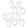 5 Pair Silver Hoop Earrings Retro Simple Lightweight Zinc Alloy