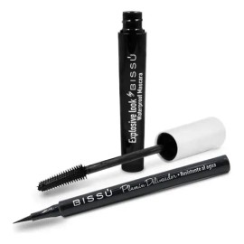 Kit Mascara De Pestañas Waterproof Y Plumin Delineador Bissu                                                                                          