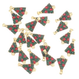 FRCOLOR Christmas Nail Art Ornaments 20pcs Alloy Nail Stickers Decorative Tips Manicure Decals Festive Manicure Kit