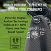 Multi-Function Magnetic Golf Towel with Wash Pocket, Magna-Anchor Technology, Waffle