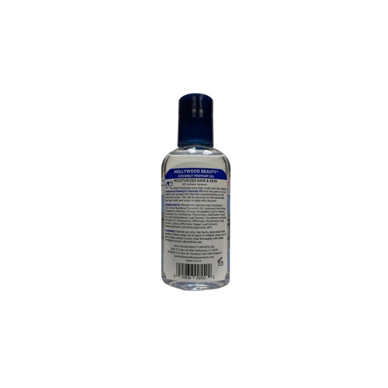 Hollywood Beauty Coconut Oil, 2 Ounce