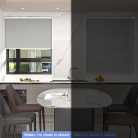 MYshade Cordless Cellular Window Shades No Tools No Drill Blackout Blinds for Indoor Windows Size 24" Wide X 36" Height Grey Room Darkening Window Blinds for Bedroom, Bathroom, Kitchen, Living Room