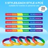 QEERBSIN 60 Pcs Inspirational Silicone Bracelets Motivational Bands