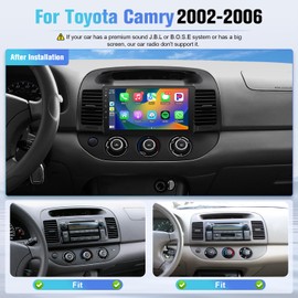 Naifay Android Car Stereo for Toyota Camry 2002 2003 2004 2005 2006 Radio, 9inch Touch Screen for Toyota Camry Car Radio with Carplay Android Auto Bluetooth WiFi GPS SWC Camera(Non-J.B.L Version)