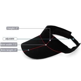 VSUSN Unisex Sun Visor Cap Ultralight Tennis Hat with Adjustable Strap, Coffee