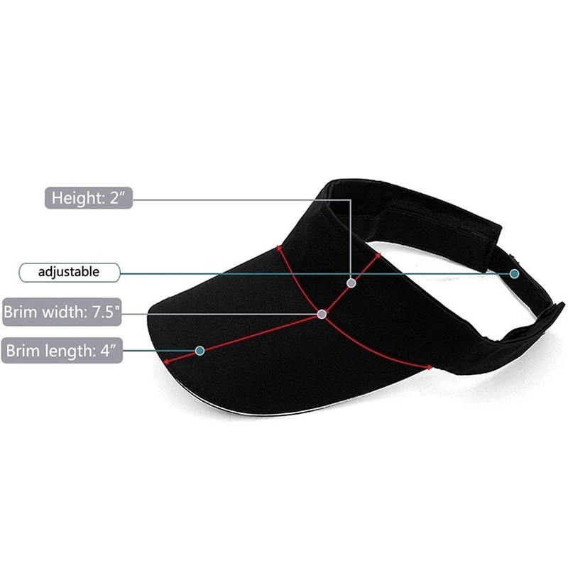 VSUSN Unisex Sun Visor Cap Ultralight Tennis Hat with Adjustable