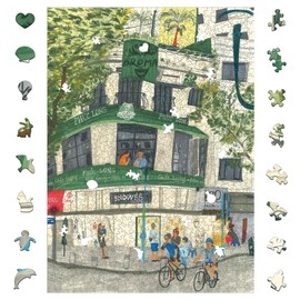 Graphinee 1000 Pieces Jigsaw Puzzles for Adults, Street Corner Puzzle, Unique Shape Puzzles for Family Friends Challenging Games