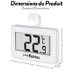 FISHTEC Electronic Refrigerator Thermometer - Triple Hanging System: Hook, Holder,
