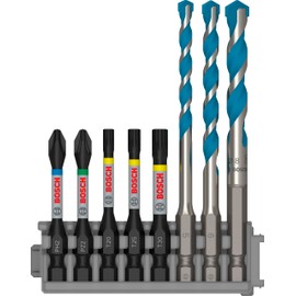 Bosch Professional 2608577144 8-Piece Impact Control Screwdriver Bit and Metal Drill Bit Set (Metal, Pick and Click, HEX-9, Accessories for Impact Drivers)