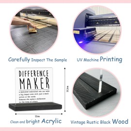 Difference Maker Gifts for Women, Men, Difference Maker Definition Sign Thank You Appreciation Gifts for Coworker Leader Coach Boss Mentor Teacher Doctor Nurse Appreciate Signs Plaques GBA50