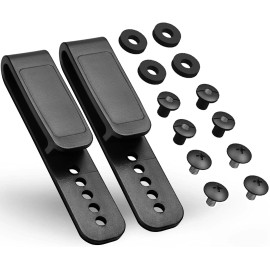 Gun&Flower Holster Clips Grip Hook Fit 1.5''&1.75'' Belt - 5 Pre-Drilled Hole Tuckable Clip