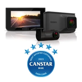 Uniden IGO CAM 45R - 2K Smart Dash Cam with Full HD Rear View Camera and 3” LCD Colour Screen
