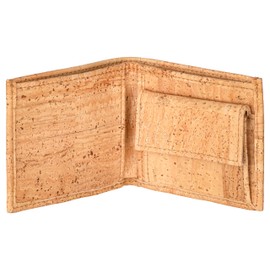 Cork Purse Beige Light Brown Wallet Made of Cork Fabric Vegan Sustainable Natural Cork Unisex Women Men, beige, Modern