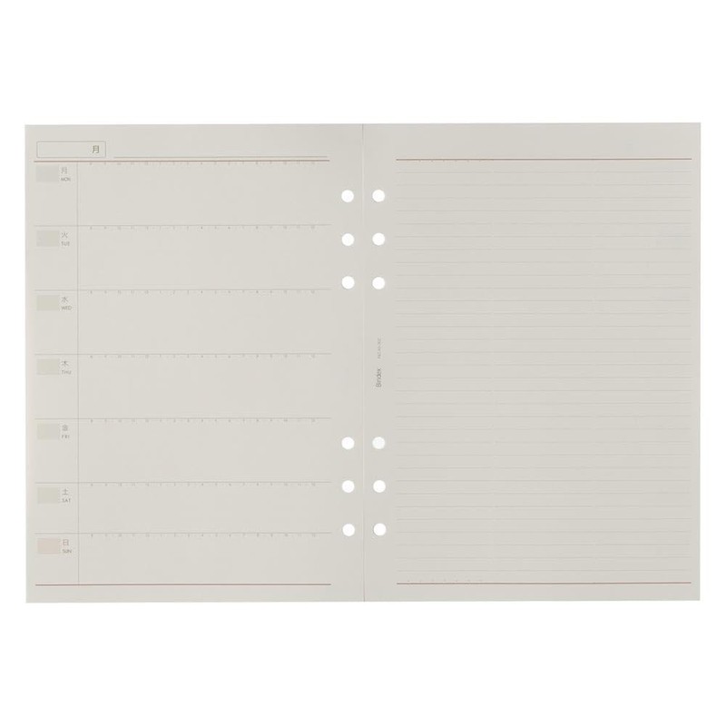 Bindex A5302 Personal Organizer Refill, Horizontal A5 Size, 6 Holes,
