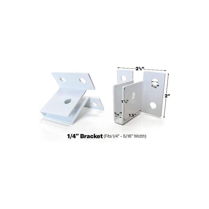 “U” Brackets, 2-Pack, for Sign Substrate Mounting, .25” / ¼”