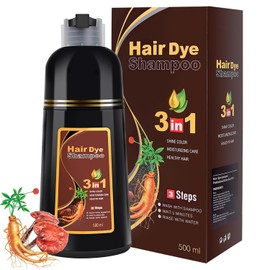 Chestnutbrown Hair Dye Shampoo 3 in 1, Natural Herbal Dye Shampoo for Grey Hair Coverage Hair Color for Women and Men