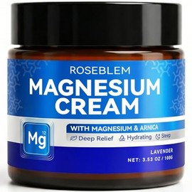 Crema de magnesio con árnica y lavanda - Alivio muscular, relajación y apoyo para dormir, crema hidratante suave con manteca de karité y aceite de jojoba para pieles sensibles, uso diario natural, 3.53 onzas