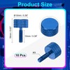 sourcing map M3x10mm Knurled Thumb Screw, 10 Pcs Aluminum Alloy