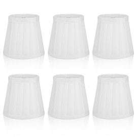Small Drum Lamp Shades, White Lamp Shade Fabric Clip on Lamp Shades for Table Lamps Floor Lamps Wall Lamps Desk Lamp Chandelier