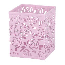 RICOO Pen Holder Desk, Pen Holder, Pen Box B003-P, Desk Organiser, Metal Office Organiser, Space Saving Office Organisation, Pen Holder, Pink