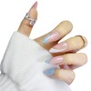 Nailsculpt Press On Nails - Almond Pastel Blue and Peach