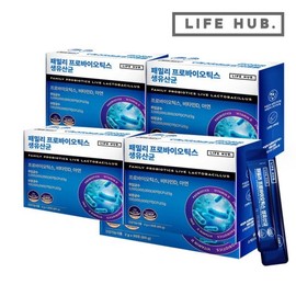 LifeHub 라이프허브 패밀리 프로바이오틱스 생유산균 4박스(2g x 120포) 4개월분 Lifehub Family Probiotics Live Lactobacillus 4 Boxes (2g x 120 Pouches) 4-Month Supply